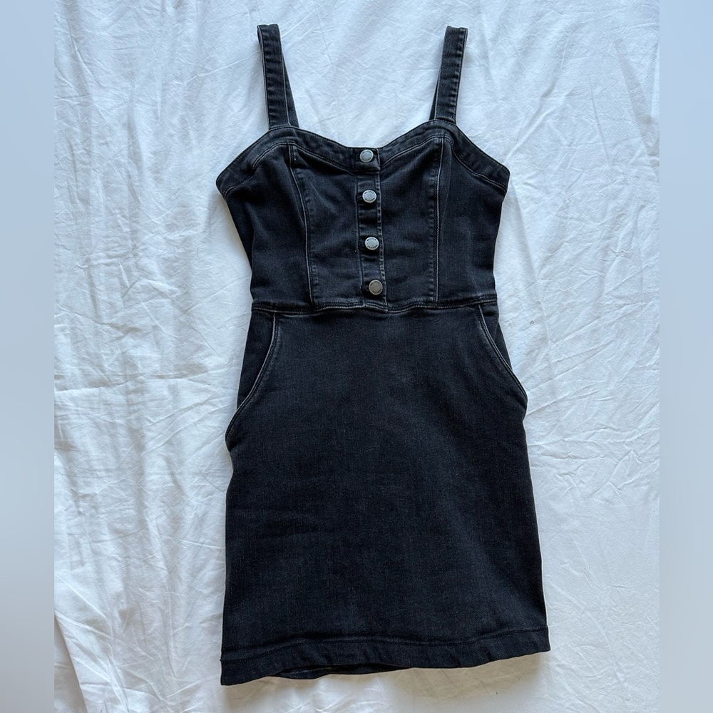 Hollister black jean dress